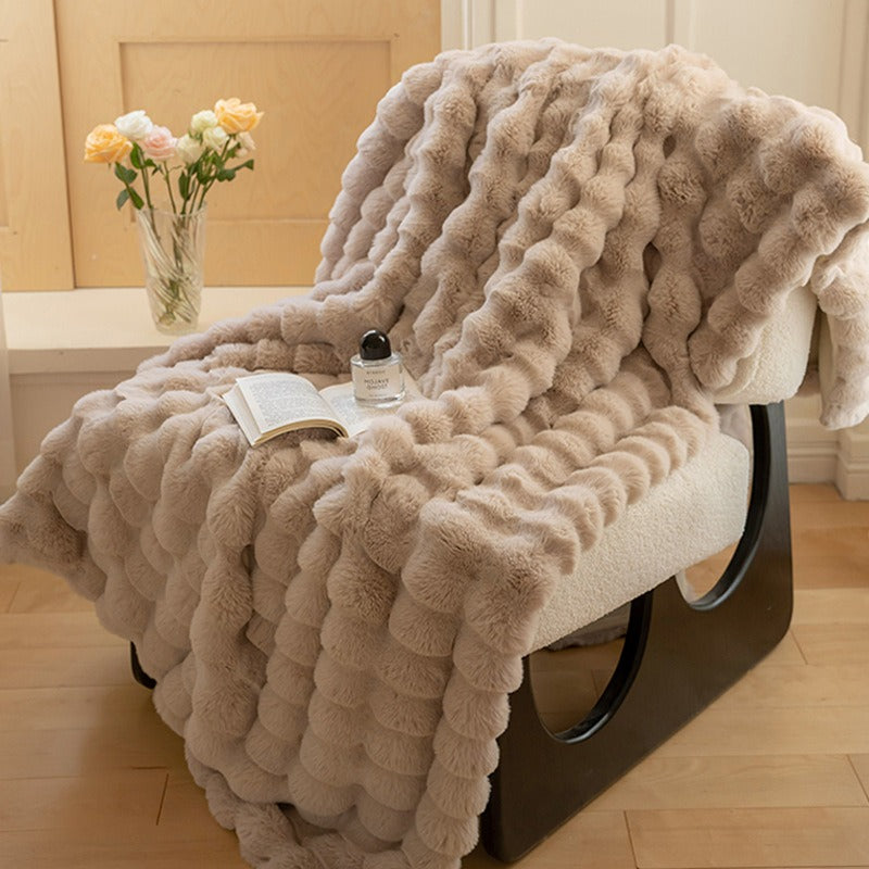 Toscana™ Rabbit Faux-Fur Blanket Throw