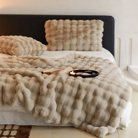 Toscana™ Rabbit Faux-Fur Blanket Throw