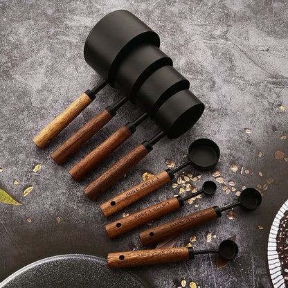 Kilnwoods™ Matte Black Measuring Cups (Set of 8)