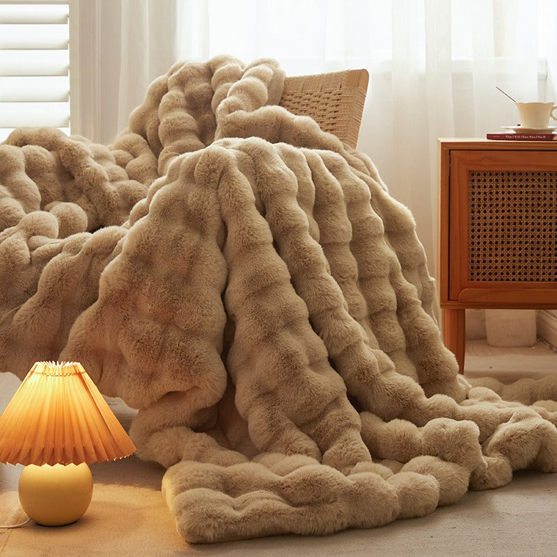 Toscana™ Rabbit Faux-Fur Blanket Throw