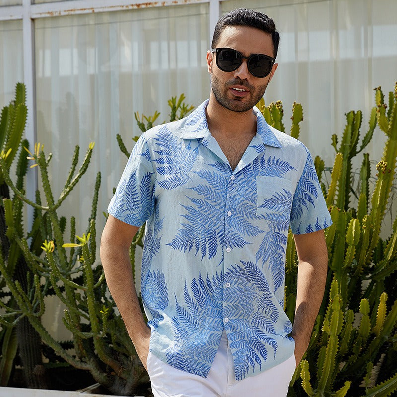 Mitchell™ Sunny Fern Hawaiian Shirt