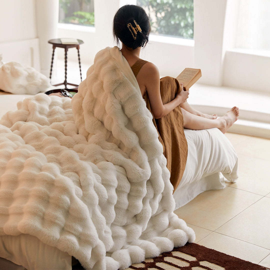 Toscana™ Rabbit Faux-Fur Blanket Throw