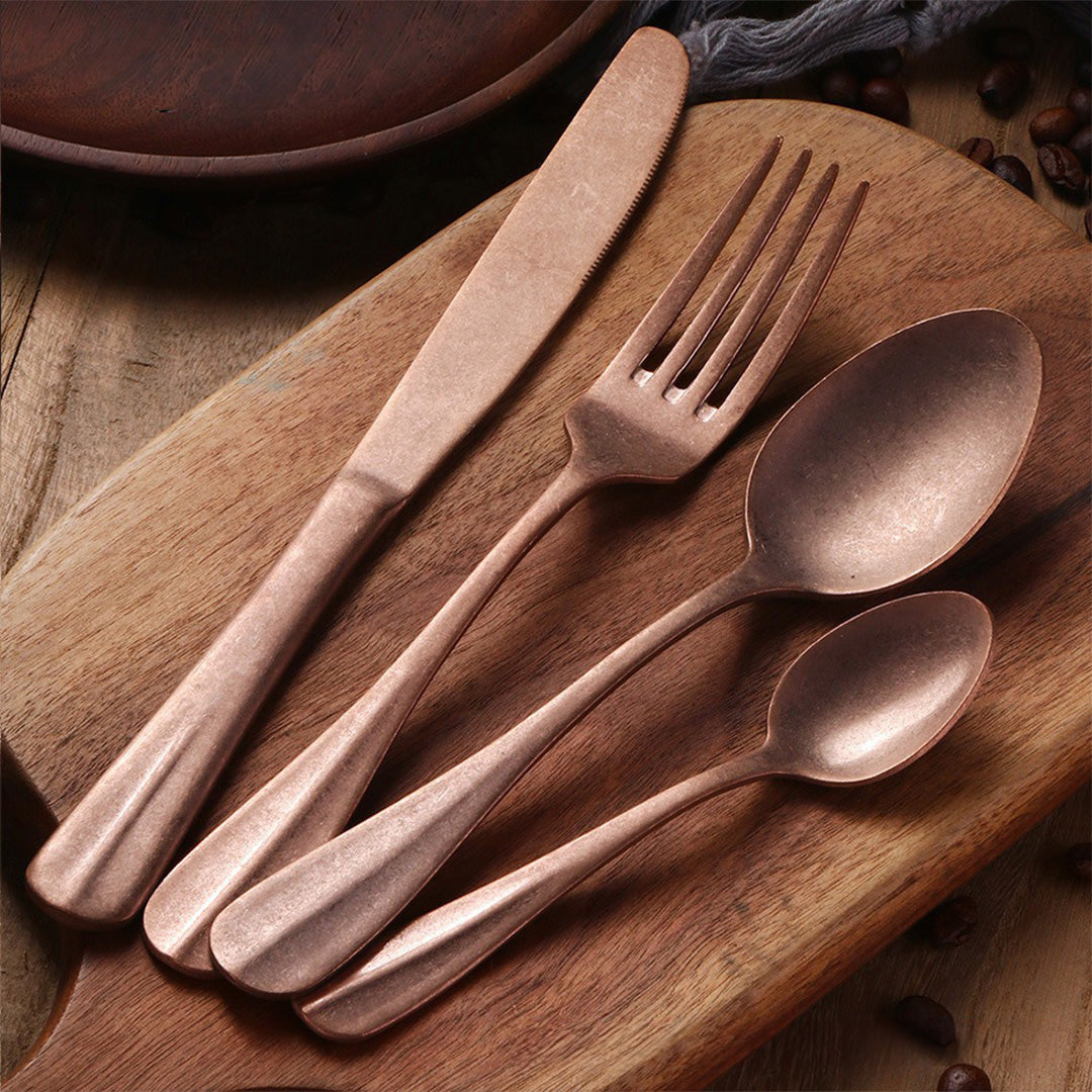 Silversmith™ Stone-Finish Silverware Set (24pcs)